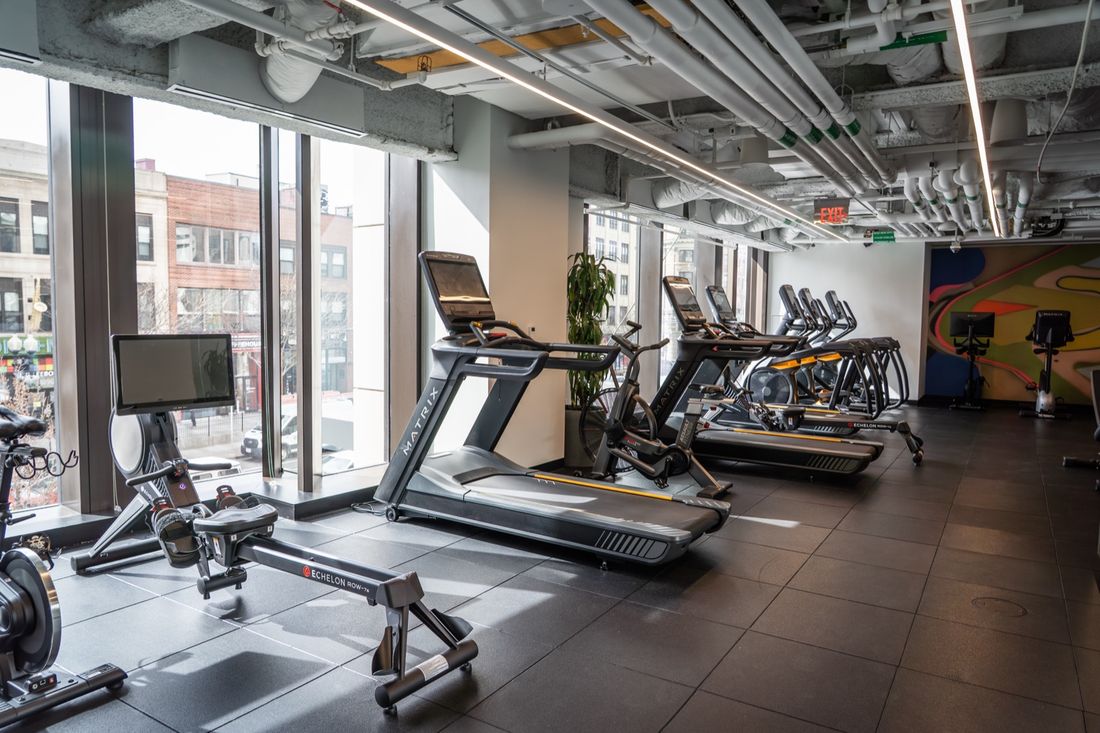 A residential building fitness amenity
