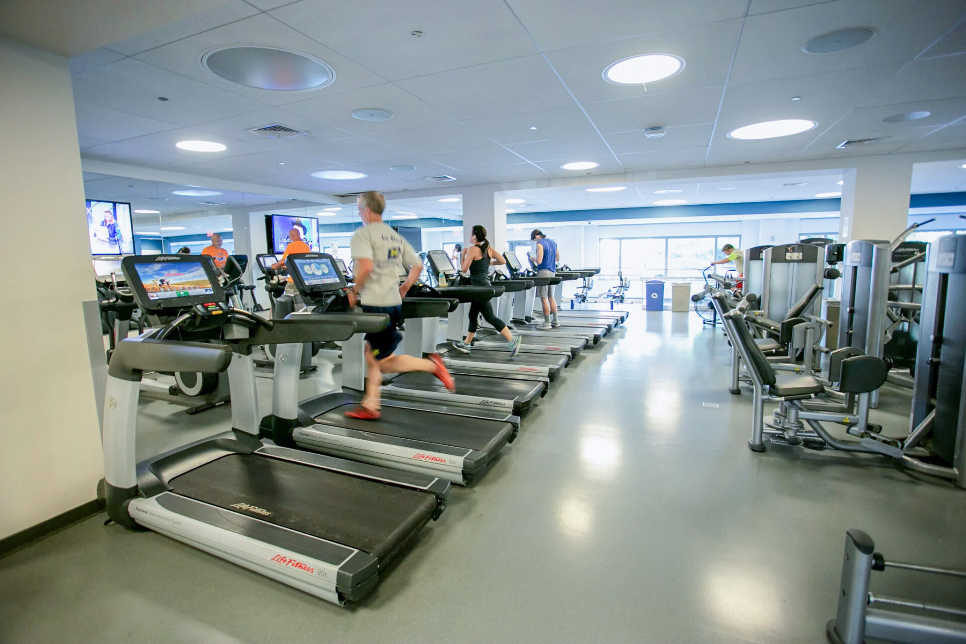 A commercial fitness center open to the public